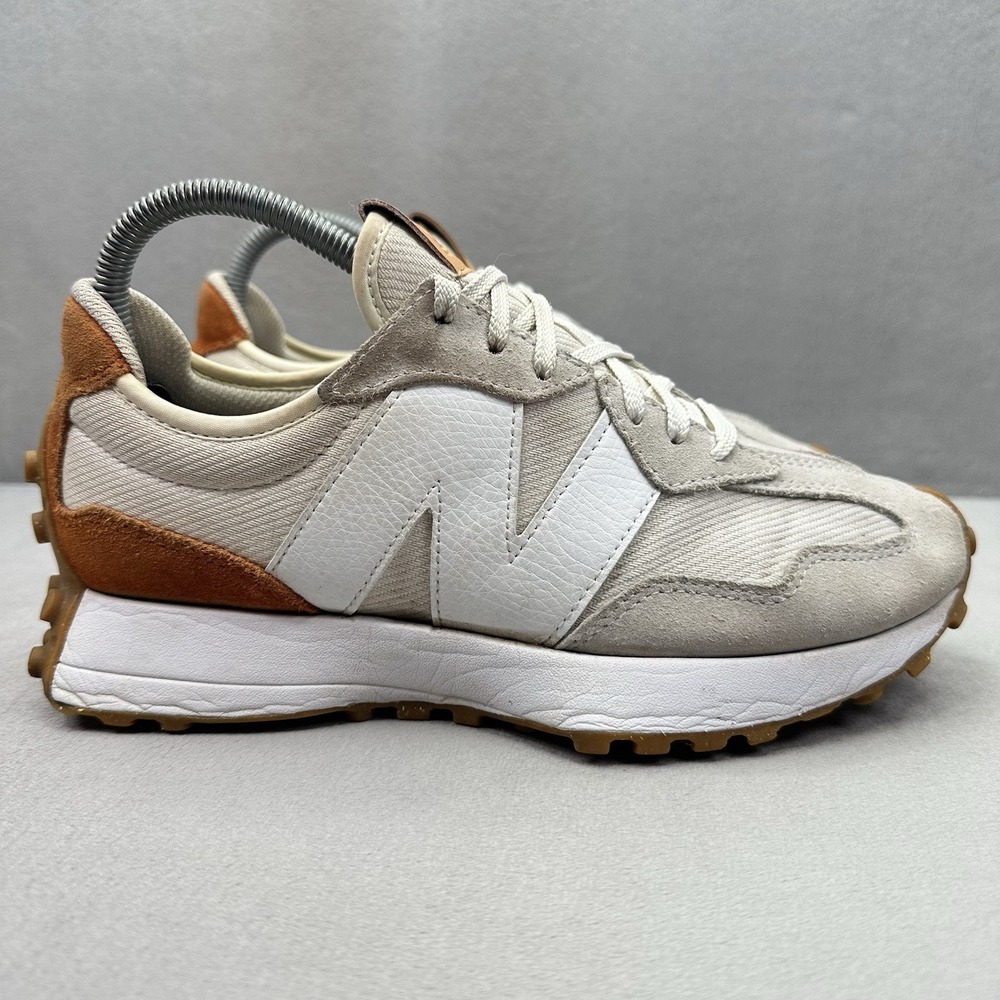 Womens Size 8 (B) New Balance 327 Shoes Sea Salt / Rust Athletic Lace-Up Sneaker